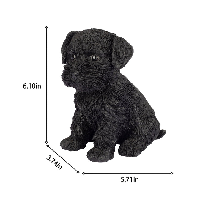 SOREAL Black Schnauzer Decorative Puppy Figurine for Home & Garden Décor Hi-Line Gift Ltd.