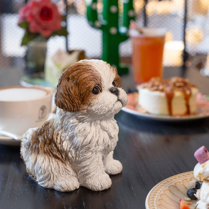 SOREAL Brown Shih Tzu Sitting Decorative Puppy Figurine for Home & Garden Décor Hi-Line Gift Ltd.