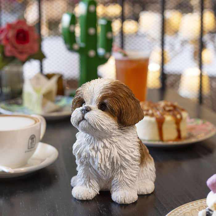 SOREAL Brown Shih Tzu Sitting Decorative Puppy Figurine for Home & Garden Décor Hi-Line Gift Ltd.