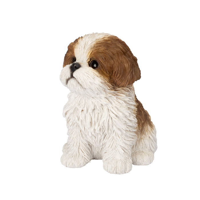 SOREAL Brown Shih Tzu Sitting Decorative Puppy Figurine for Home & Garden Décor Hi-Line Gift Ltd.