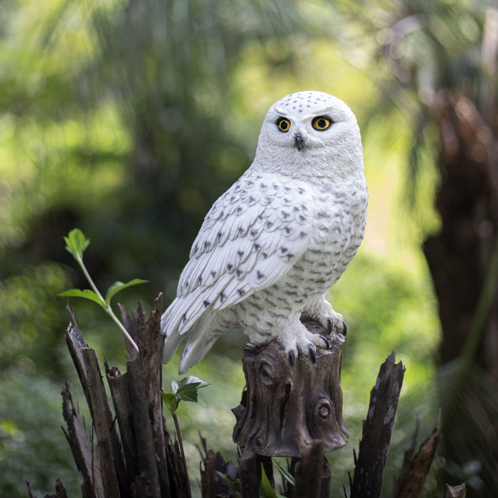 SOREAL White Snowy Owl on branch Hi-Line Gift Ltd.
