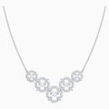 SPARKLING DC:NECKLACE MED FLOWR CZWH/CRY