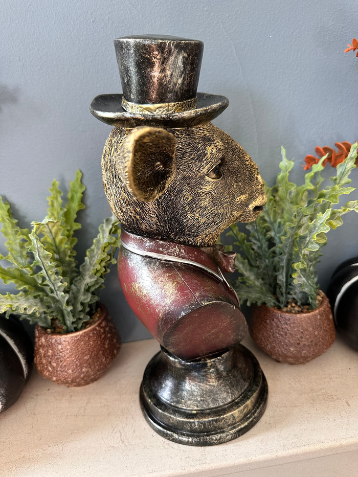 Spectacle Goat Decorative Bust
