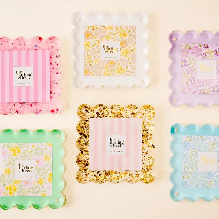 Square Scalloped Acrylic Frame