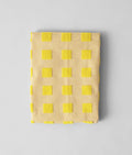 Squares Oat/Yellow Cotton Tea Towel