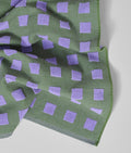 Squares Olive/Lilac Cotton Tea Towel