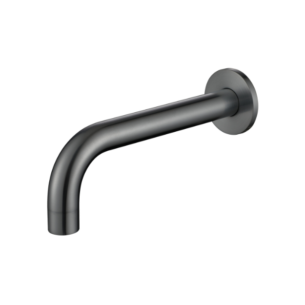 Star Mini Round Gun Metal Bath Spout - Acqua Bathrooms