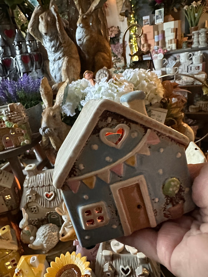 Stonewear Blue Tealight House