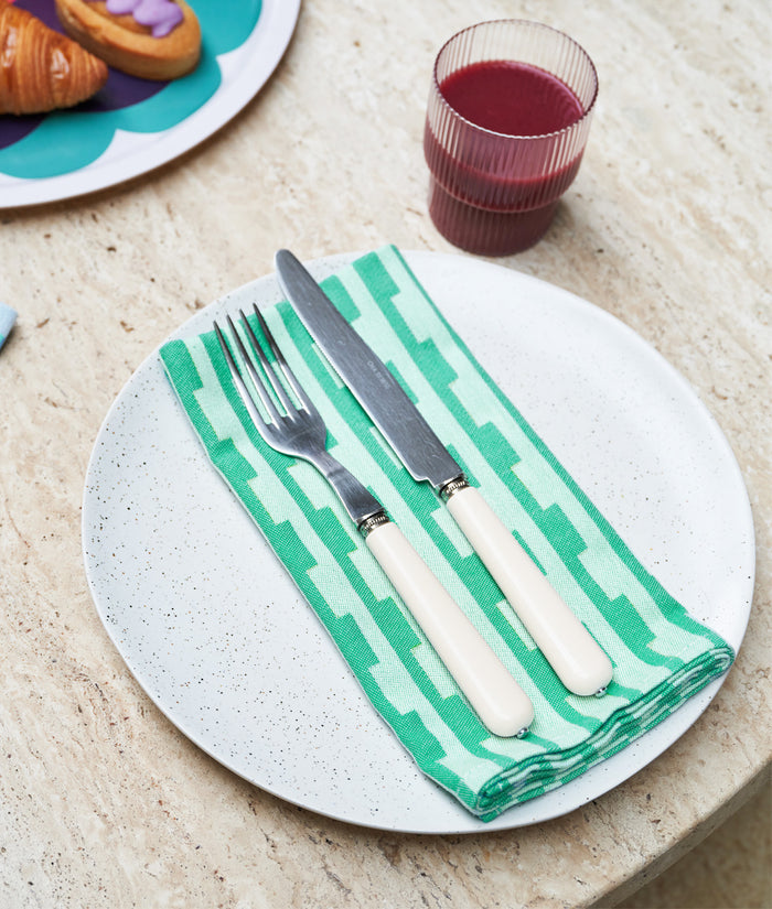 Stripes Turquoise/Natural Napkin