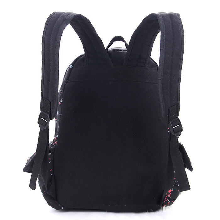 Sugar Flower Printed Skull Gothic Punk Backpack Bag