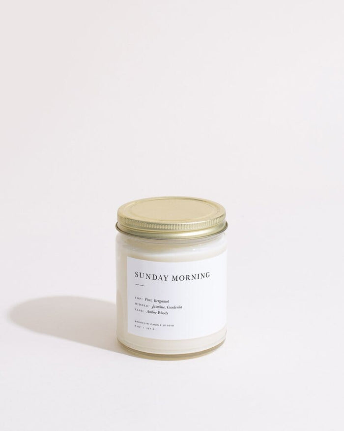 Sunday Morning Jar Candle Minimalist Brooklyn Candle Studio