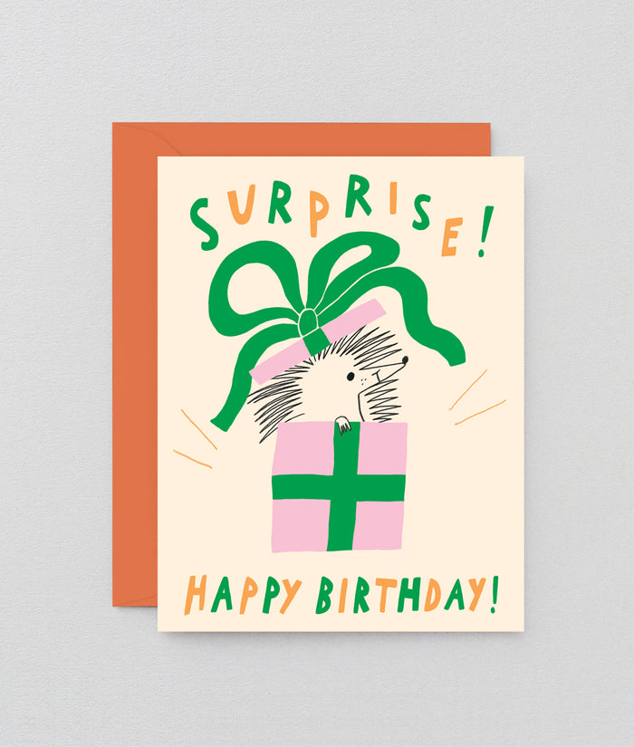 Surprise Hedgehog Kids Birthday Card