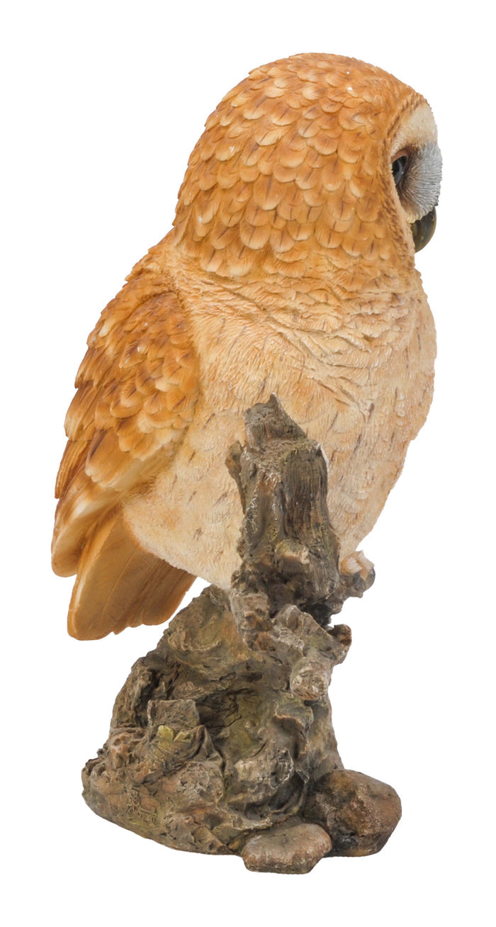 Tawny Owl On Stump - Garden Statue HI-LINE GIFT LTD.