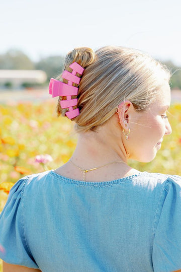 Teleties Classic Claw Clip -Peonies Please