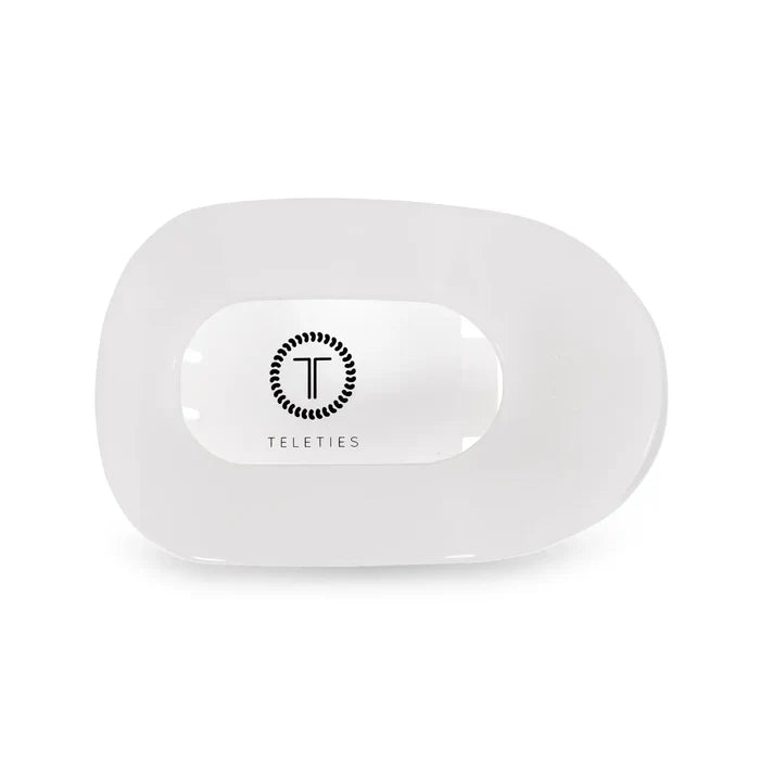 Teleties Flat Round Clip -Coconut White