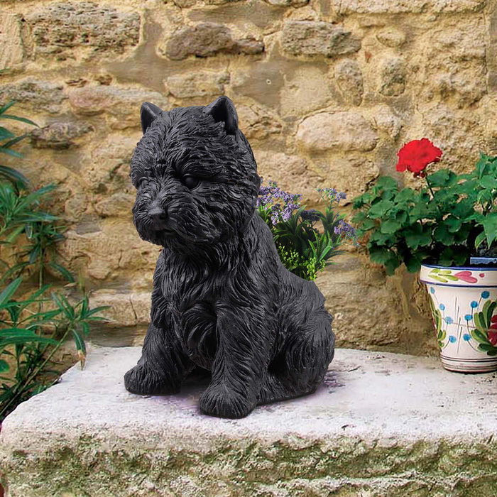 Terrier Flower Planter (77188-BK)