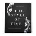 The Style of Time book cover featuring large white title and partial watch dials on a black background