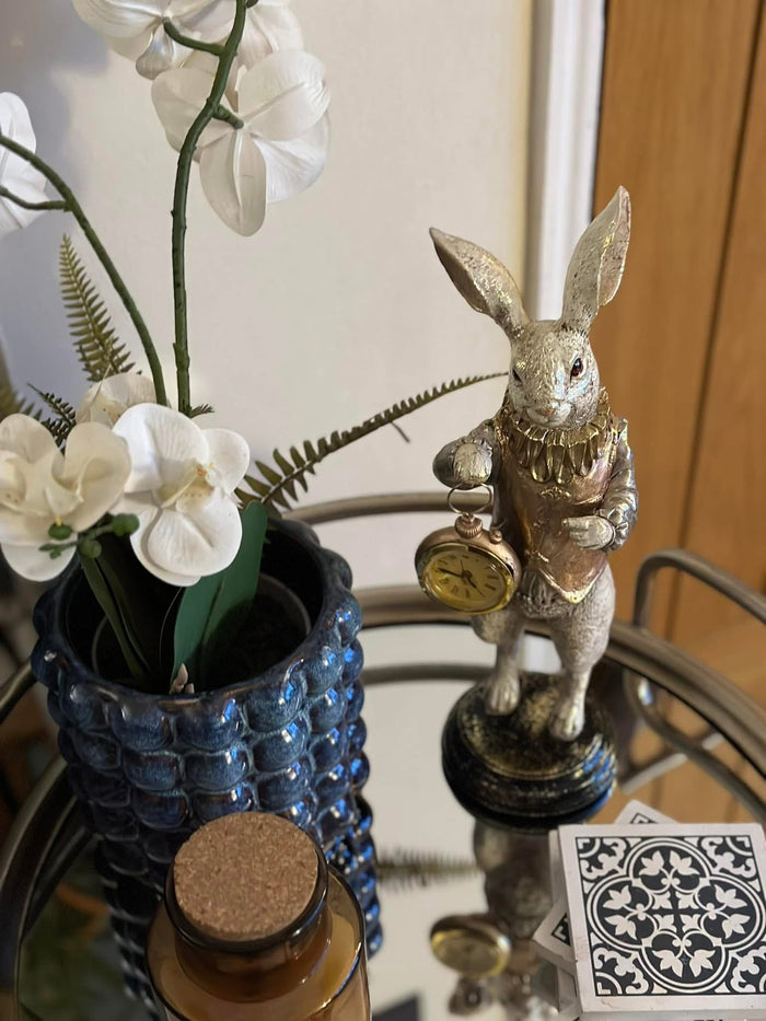 The White Rabbit Standing Clock Figure - Gold