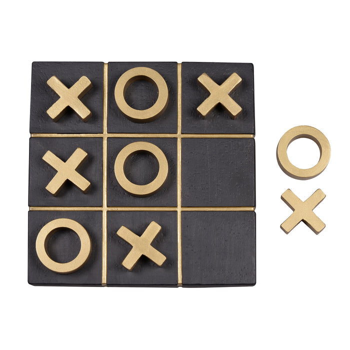 53002 - Concrete Tic Tac Toe 10 Removable Magnetic Pcs Home Tabletop Decor Hi-Line Gift Ltd.