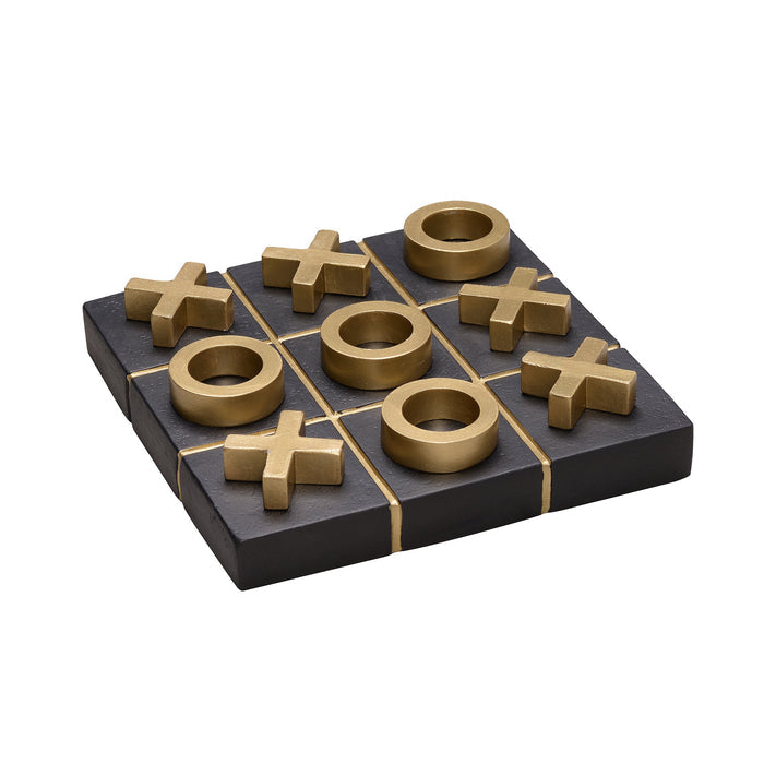 53002 - Concrete Tic Tac Toe 10 Removable Magnetic Pcs Home Tabletop Decor Hi-Line Gift Ltd.