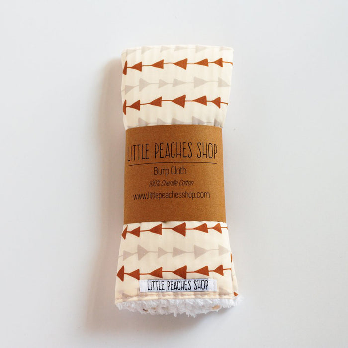 Trail Walk Chevron Triangle Chenille Burp Cloth