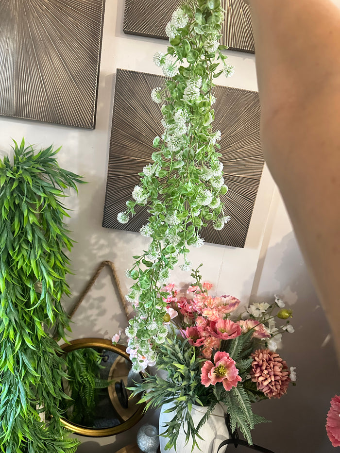 Trailing Globe Ball Faux Flower