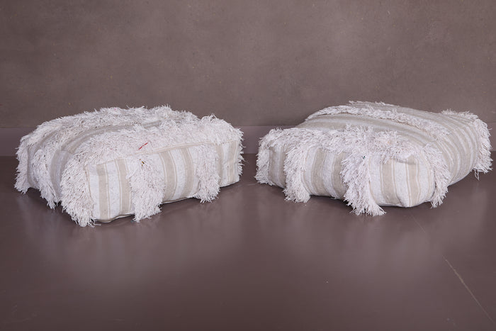 Two Amazing Floor poufs Ottoman - kilim pouf