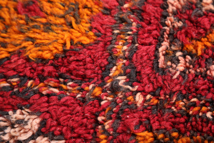 Two moroccan red pouf ottoman - Long poufs - kilim poufs