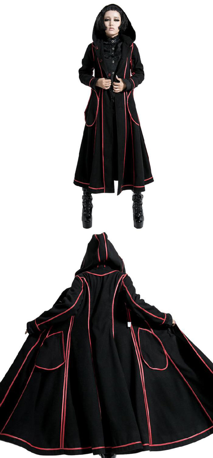 Two-Wear Woolen Imitation Fur Coat Steampunk
