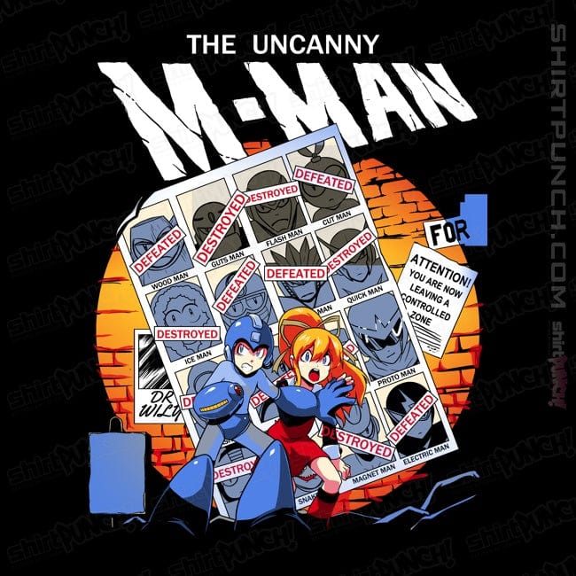 Secret_Shirts Magnets / 3"x3" / Black Uncanny M-Man