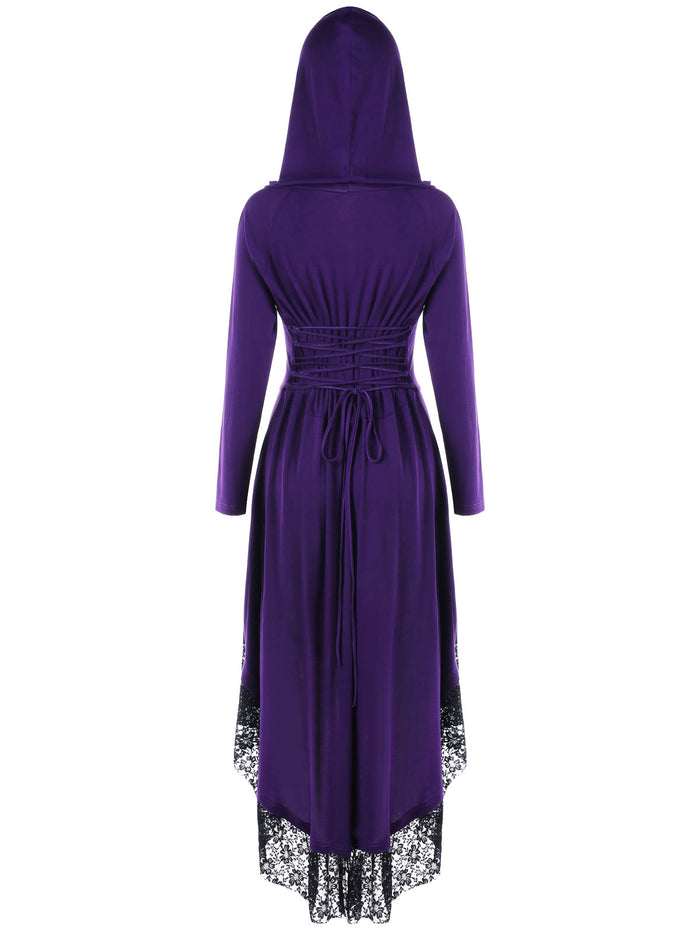 Vestlinda Long Sleeve Lace Robe Dress