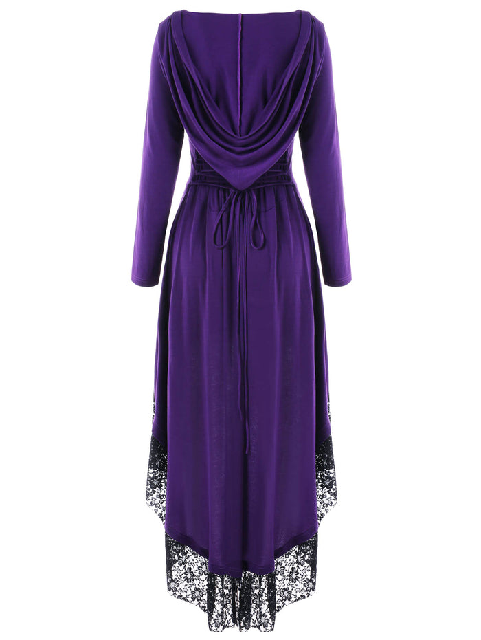 Vestlinda Long Sleeve Lace Robe Dress