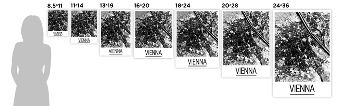 Vienna Map Poster - austria Map Print - Art Deco Series