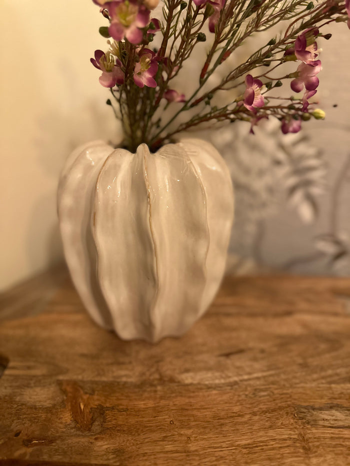 White Ceramic Pod Vase | Choice of 2 Sizes