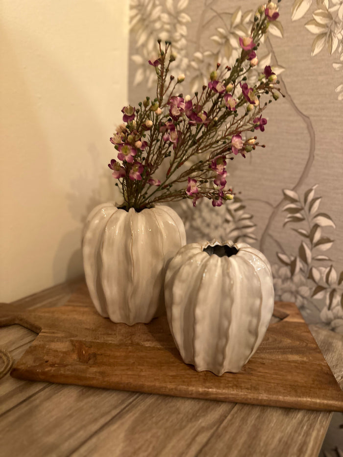 White Ceramic Pod Vase | Choice of 2 Sizes