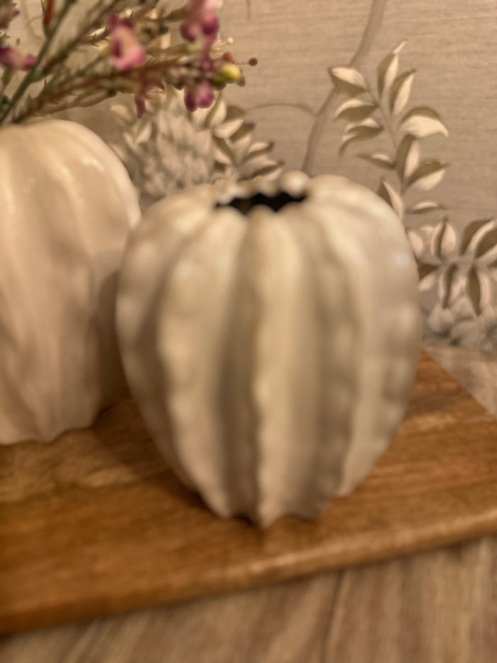 White Ceramic Pod Vase | Choice of 2 Sizes
