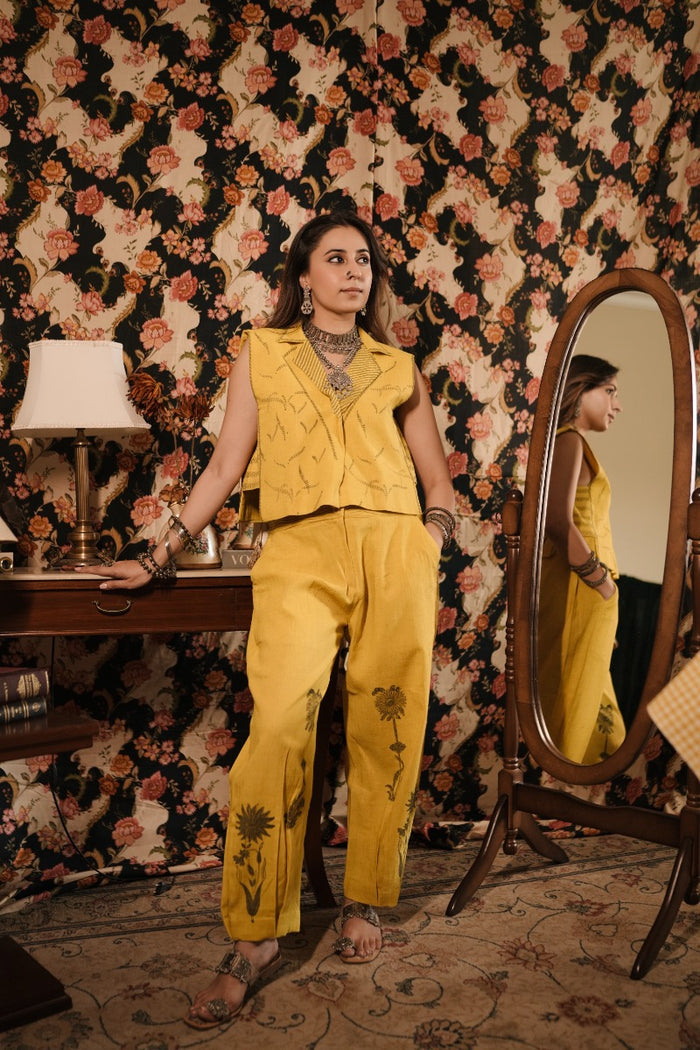 Yellow co ord set online shopping