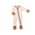 Zipper Romper - Neutral Rectangles
